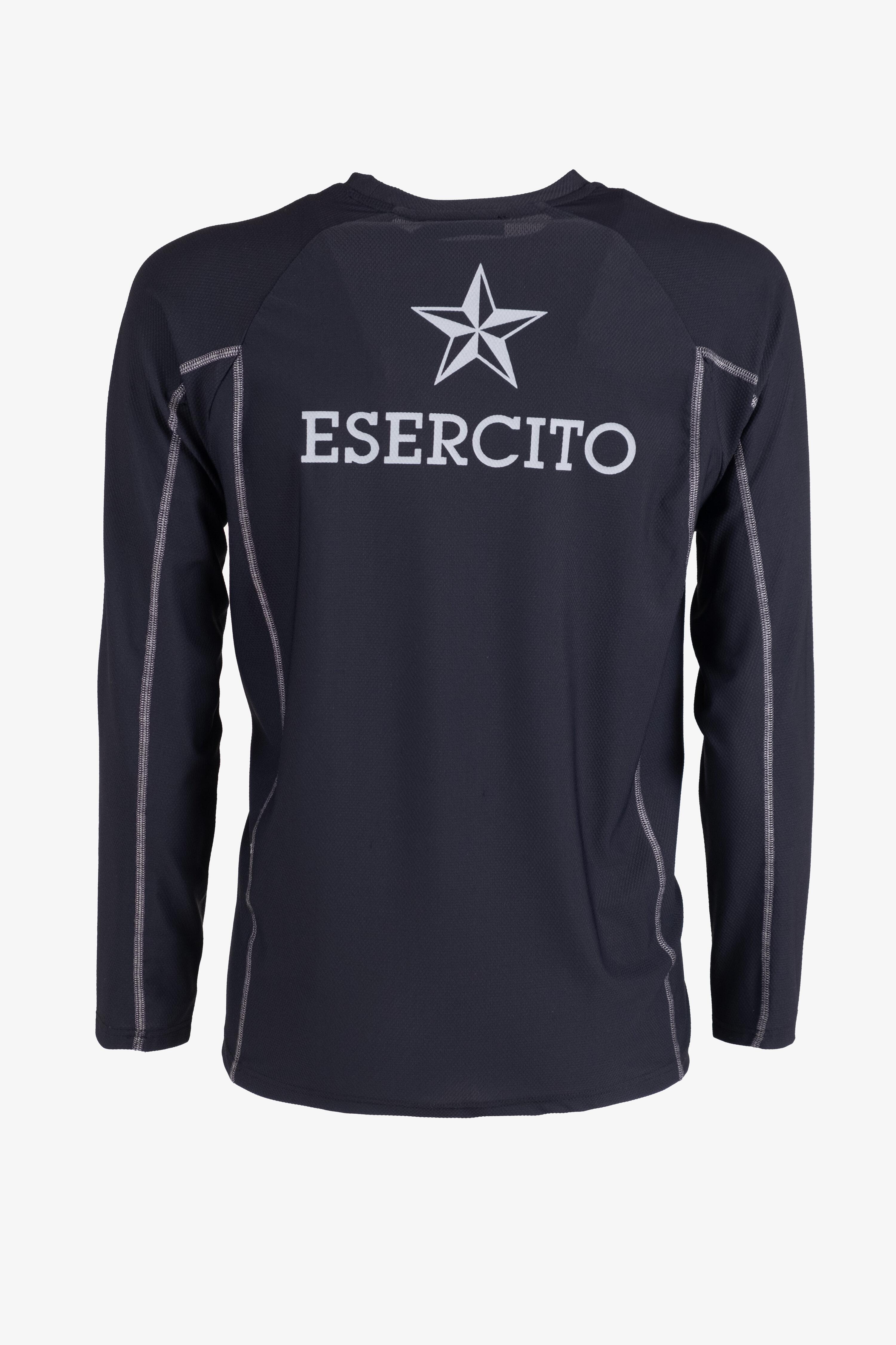 T-shirt tecnica Esercito a maniche lunghe da ginnastica nera uomo 2/5