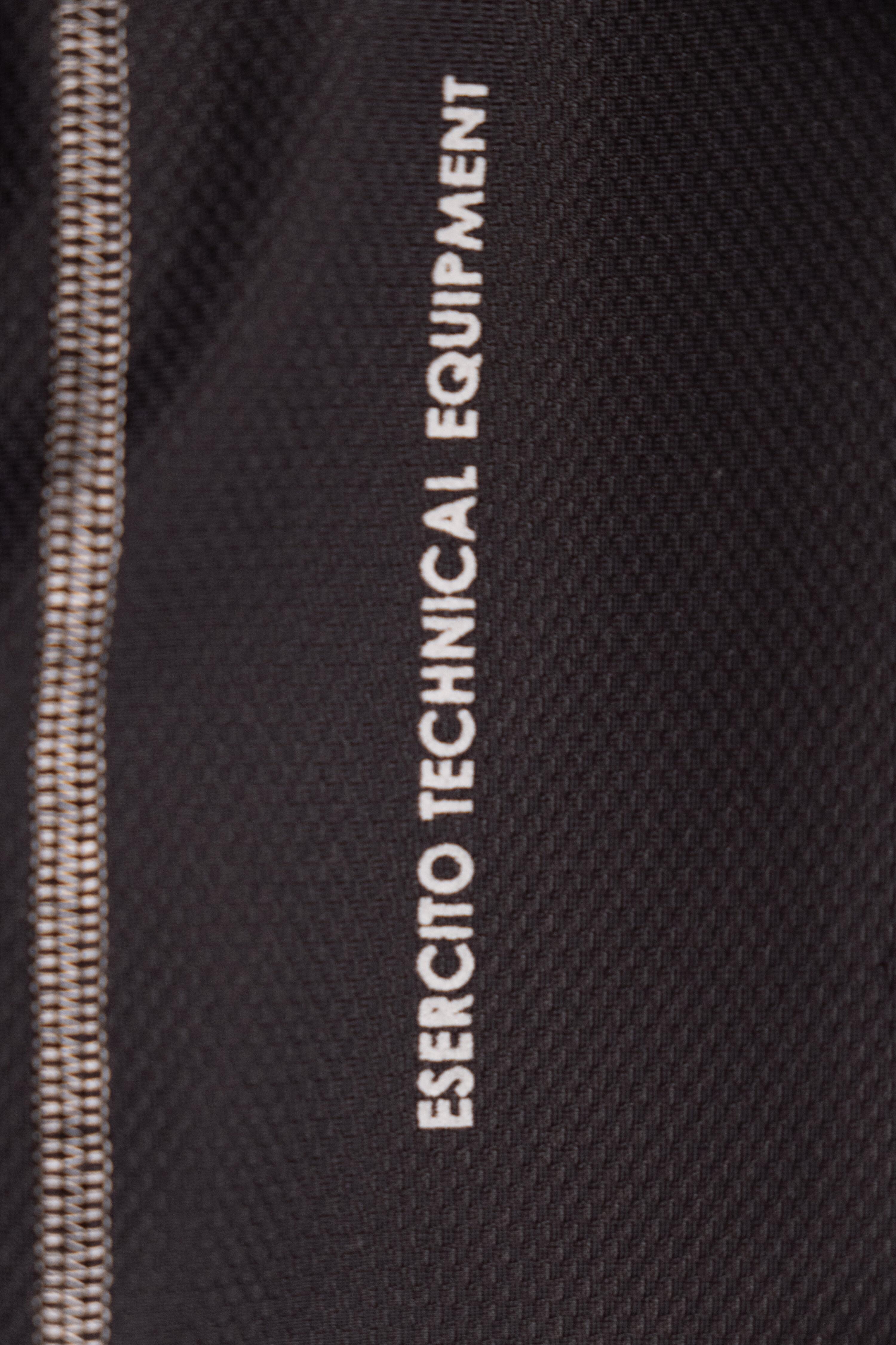 T-shirt tecnica Esercito a maniche lunghe da ginnastica nera uomo 4/5