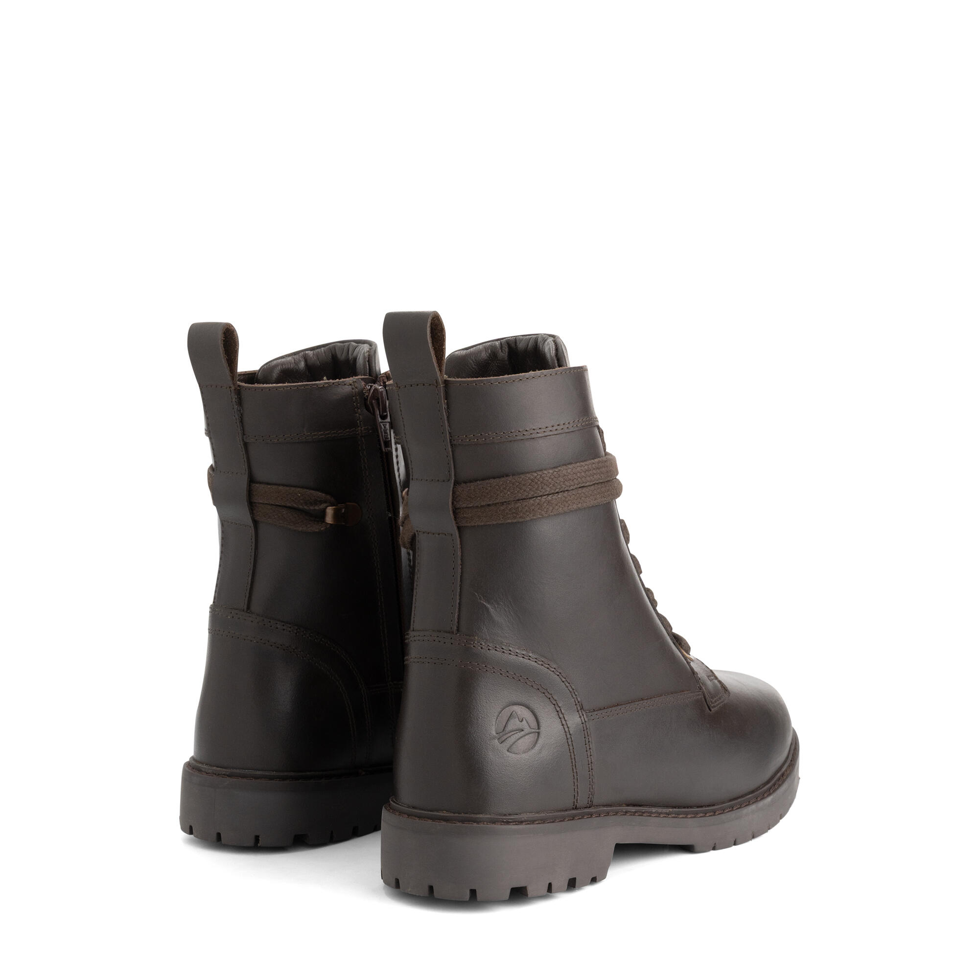 Kafjord Femmes - Bottines à lacets - Doublées de laine - Marron foncé 2/5