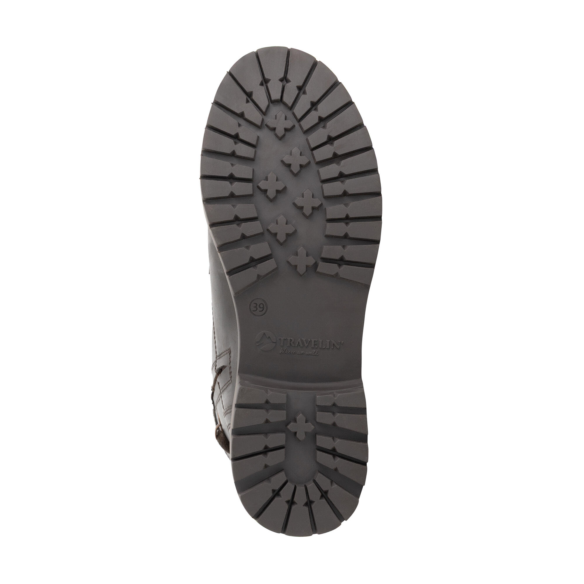Kafjord Femmes - Bottines à lacets - Doublées de laine - Marron foncé 5/5