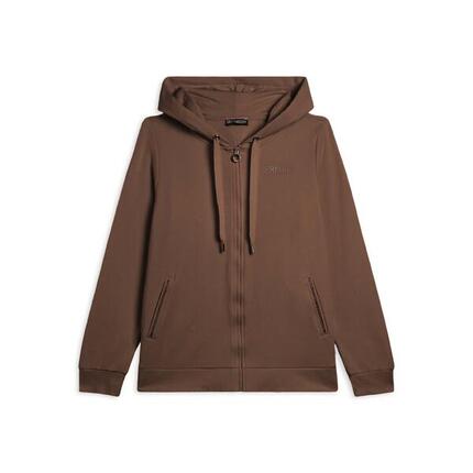 Sweat-shirt de sport zippé à capuche pour femmes, avec paillettes bicolores