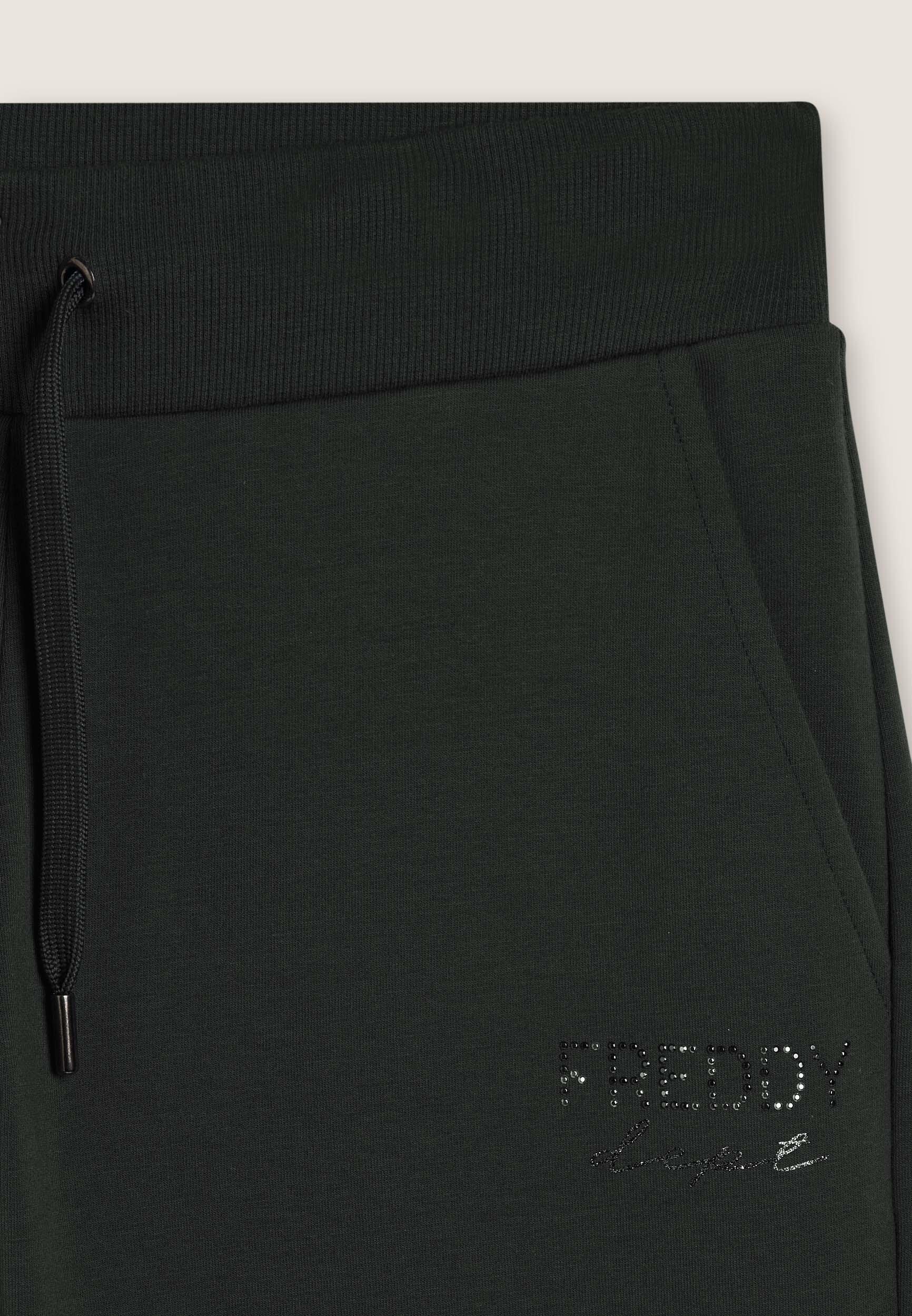Pantaloni regular fit con gamba dritta e coulisse 3/3