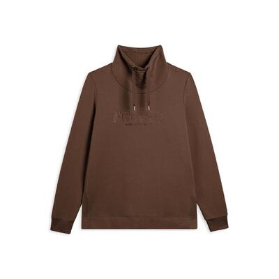 Felpa sportiva da donna con spacchi laterali e logo frontale