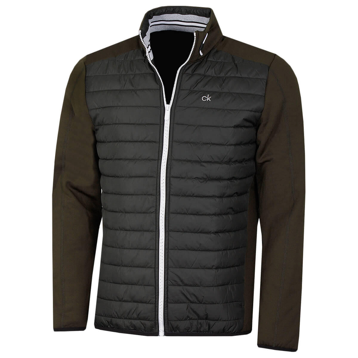 Calvin Klein Mens CK Hybrid Jacket Khaki/Dark Khaki L CALVIN