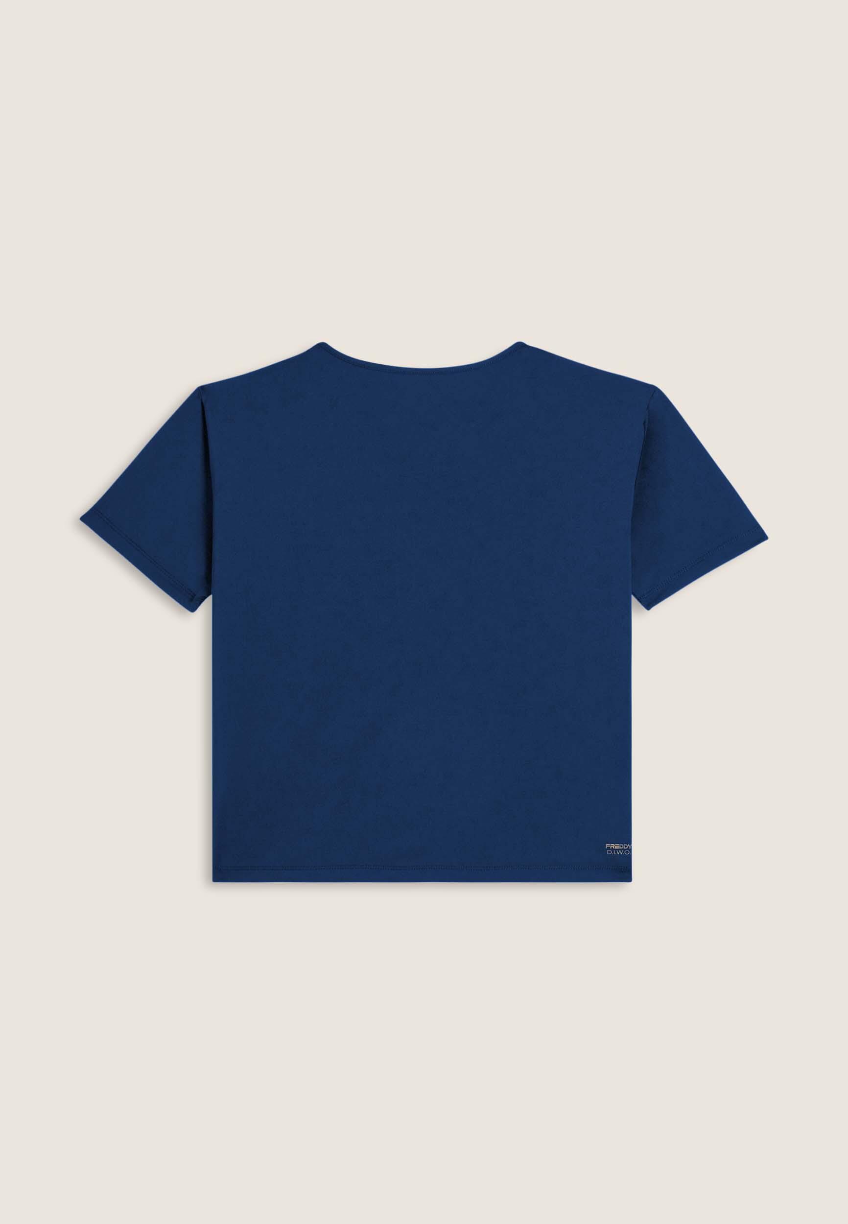 Camiseta recortada con mangas anchas y estampado Mood Up 2/3