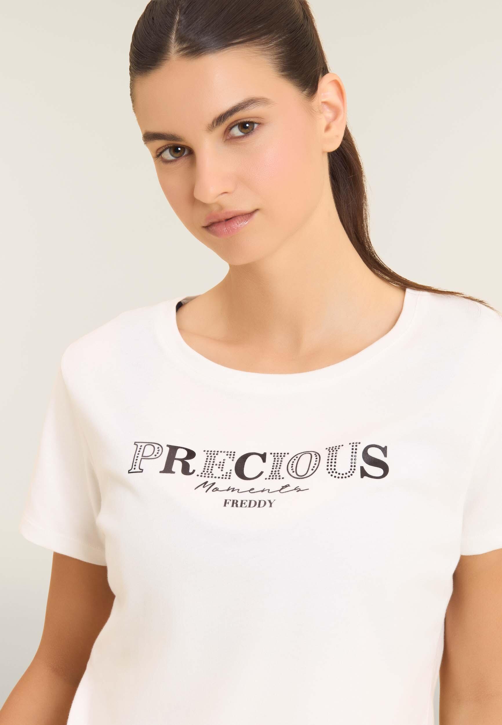 T-shirt con scritta Precious Moments in strass 4/4