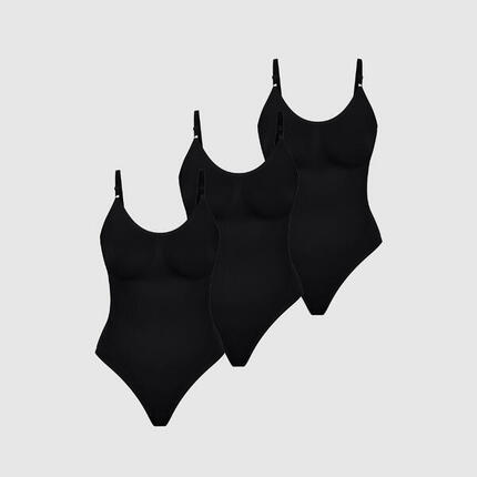 Damen Shapewear String Bodysuit 3x Nysa Bodysuit Schwarz