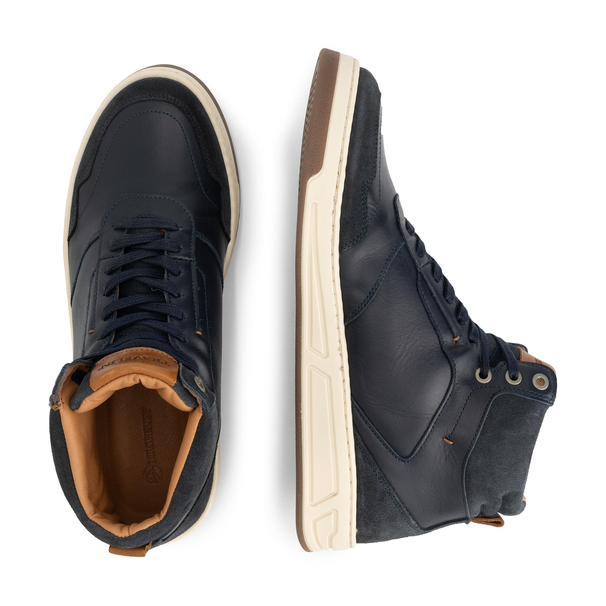 Durham Herren - Halbhohe Sneakers - Leder - Marine 4/5