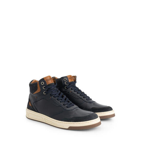 Durham Homme - Baskets mi-hautes - Cuir - Bleu marine