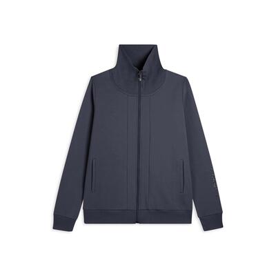 Felpa con zip e collo alto risvoltabile