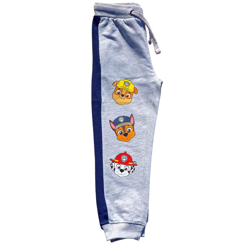 Pantaloni trening băieți, gri, bumbac, buzunare laterale, Paw Patrol