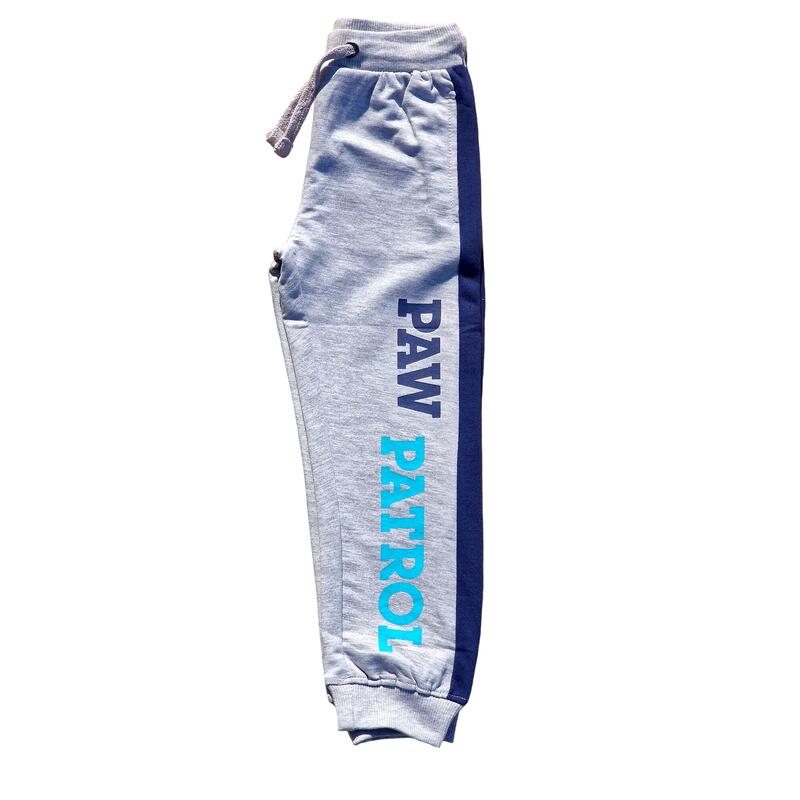 Pantaloni trening băieți, gri, bumbac, buzunare laterale, Paw Patrol