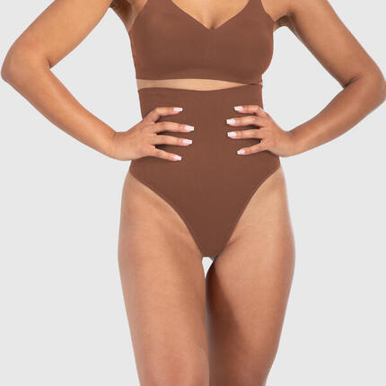 Damen Shapewear High Waist String Nysa Braun
