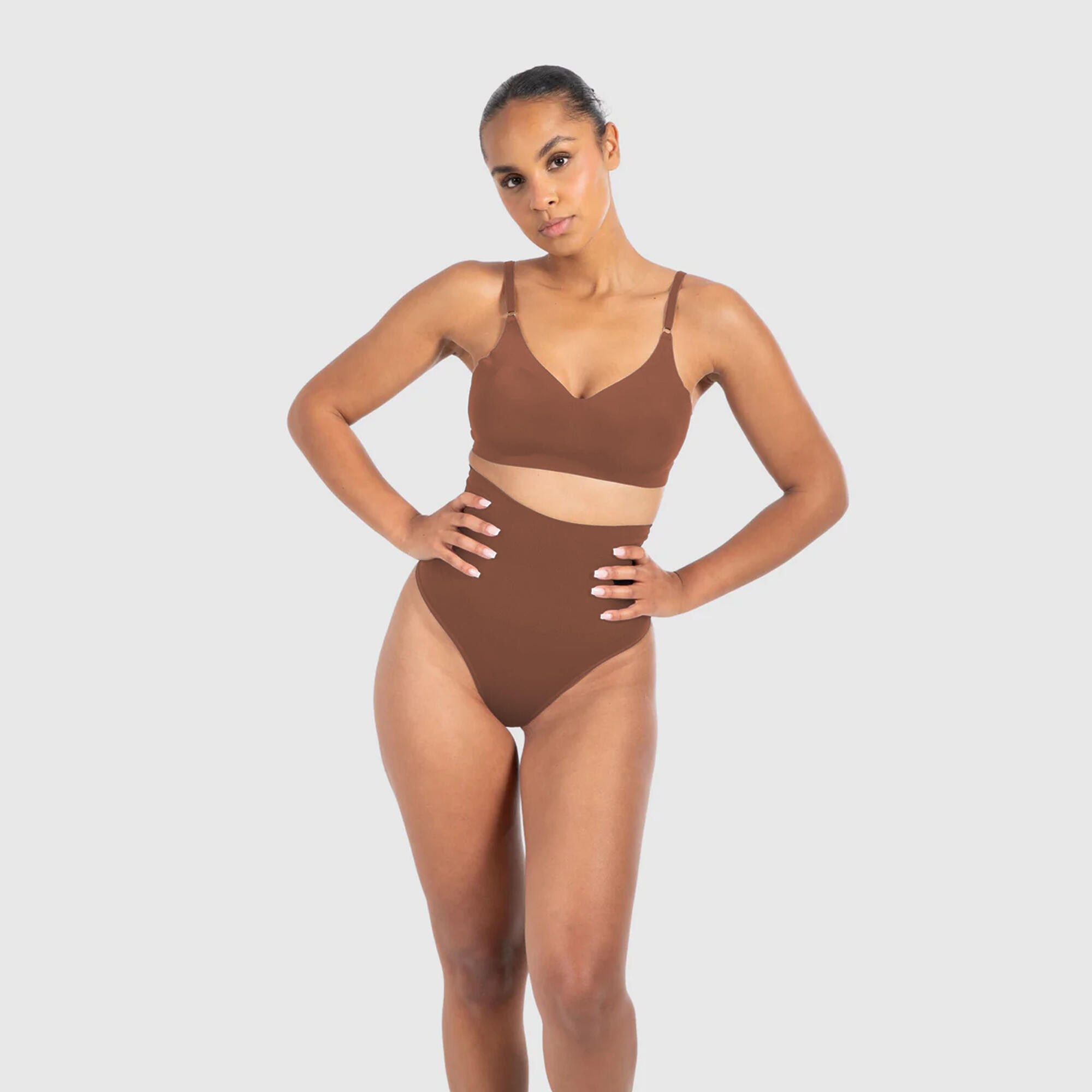 Damen Shapewear High Waist String Nysa Braun 3/5