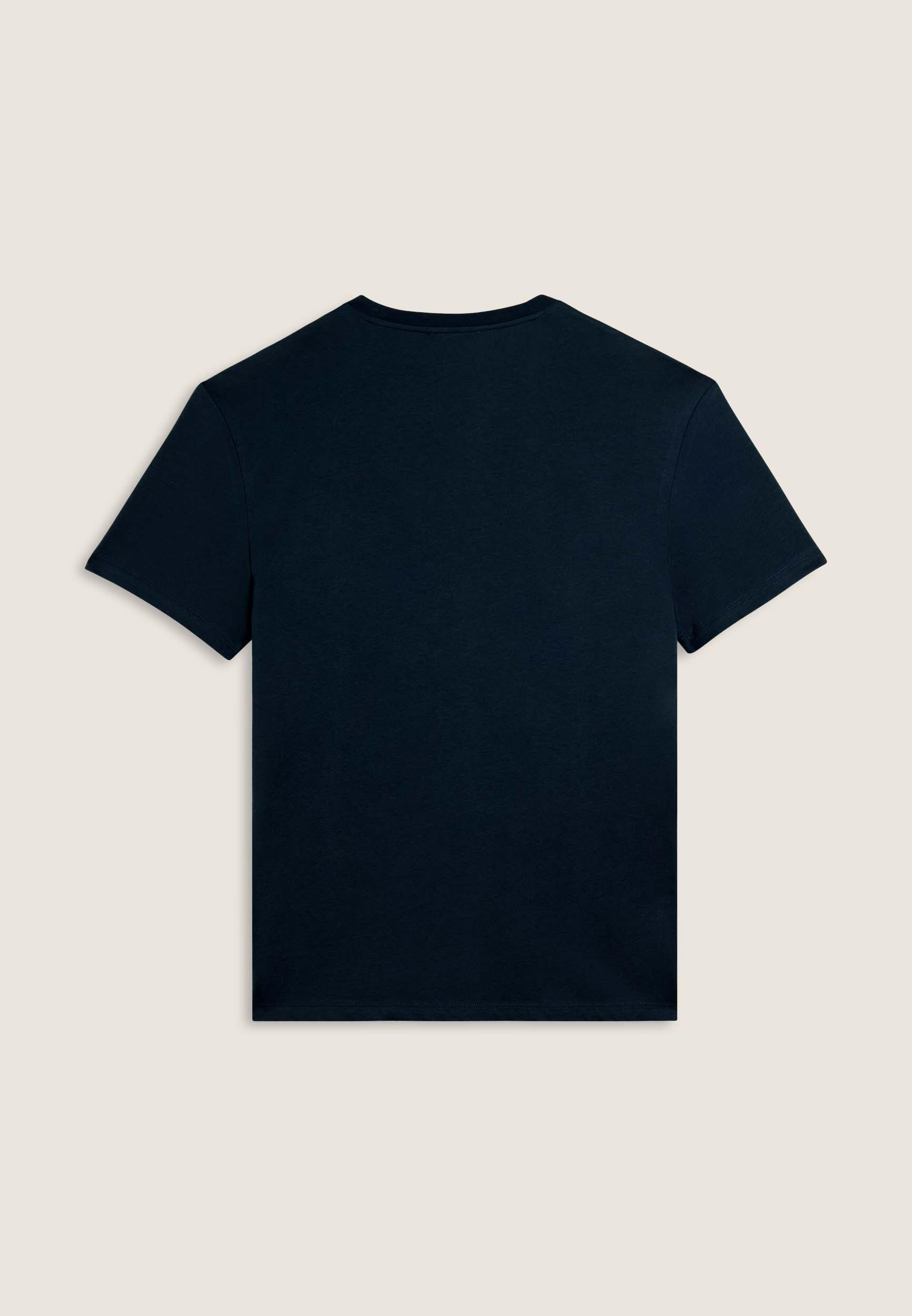 Camiseta básica de algodón con logotipo en forma en el pecho 2/3