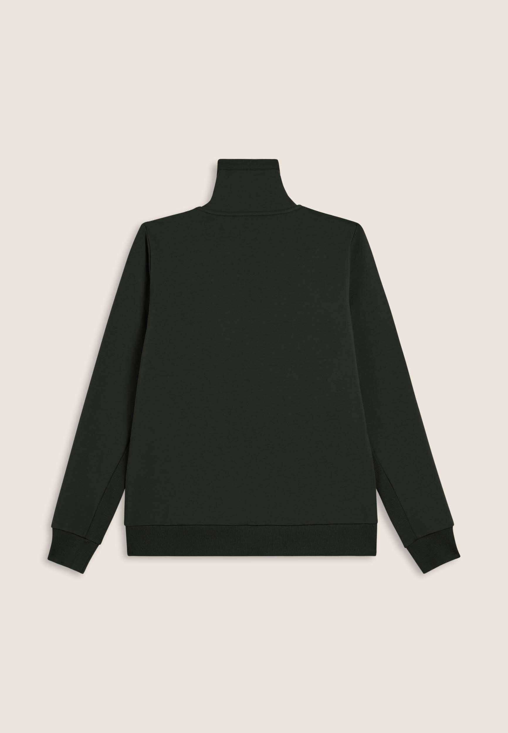 Sweat-shirt entièrement zippé avec col montant et pièces décoratives géométrique 2/3