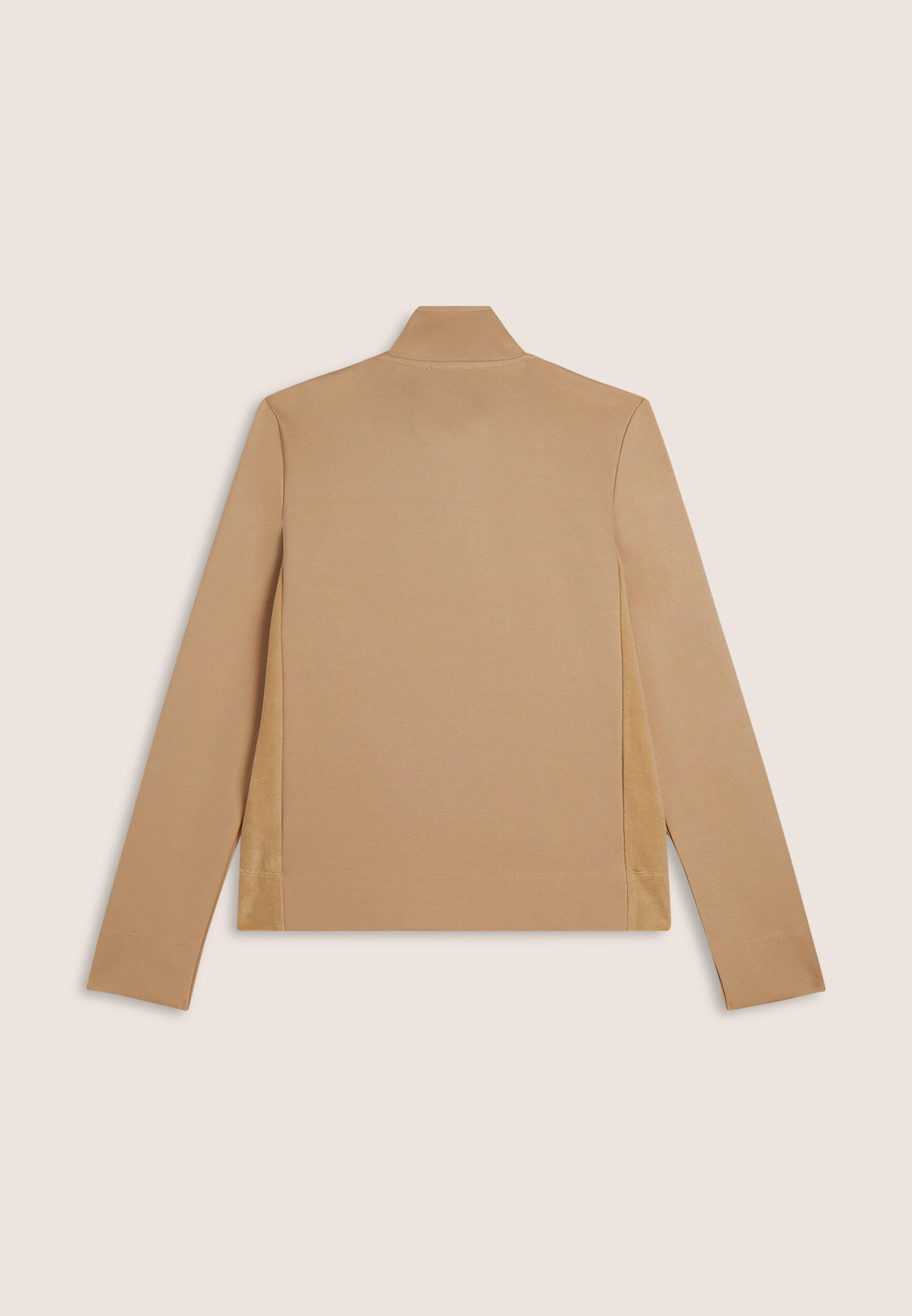Felpa full zip in viscosa con inserti in ciniglia 2/3