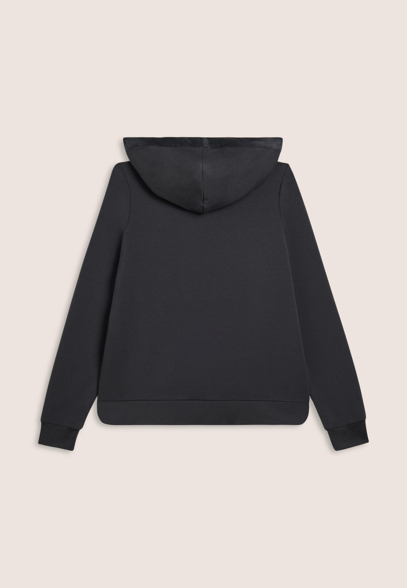 Felpa sportiva da donna con interno cappuccio in velluto 4/4