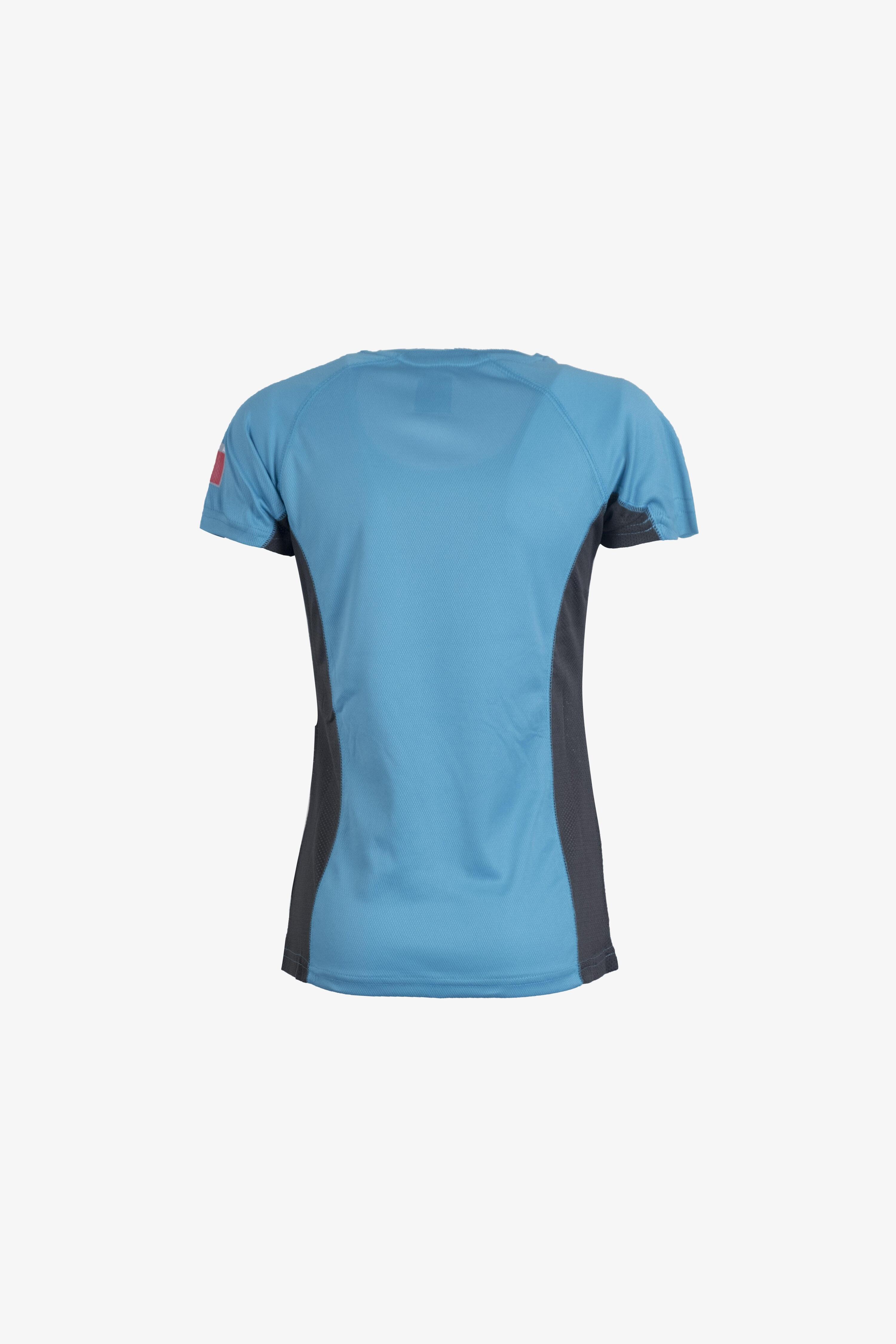T-shirt Esercito running a maniche corte azzurra donna 2/4