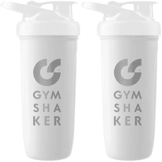 Edelstahl Protein Shaker 2er Pack - Weiß
