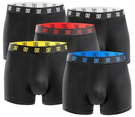 Boxer CR7 Männer Cristiano Ronaldo Boxershort 5-Pack-Farbbund schwarz L.