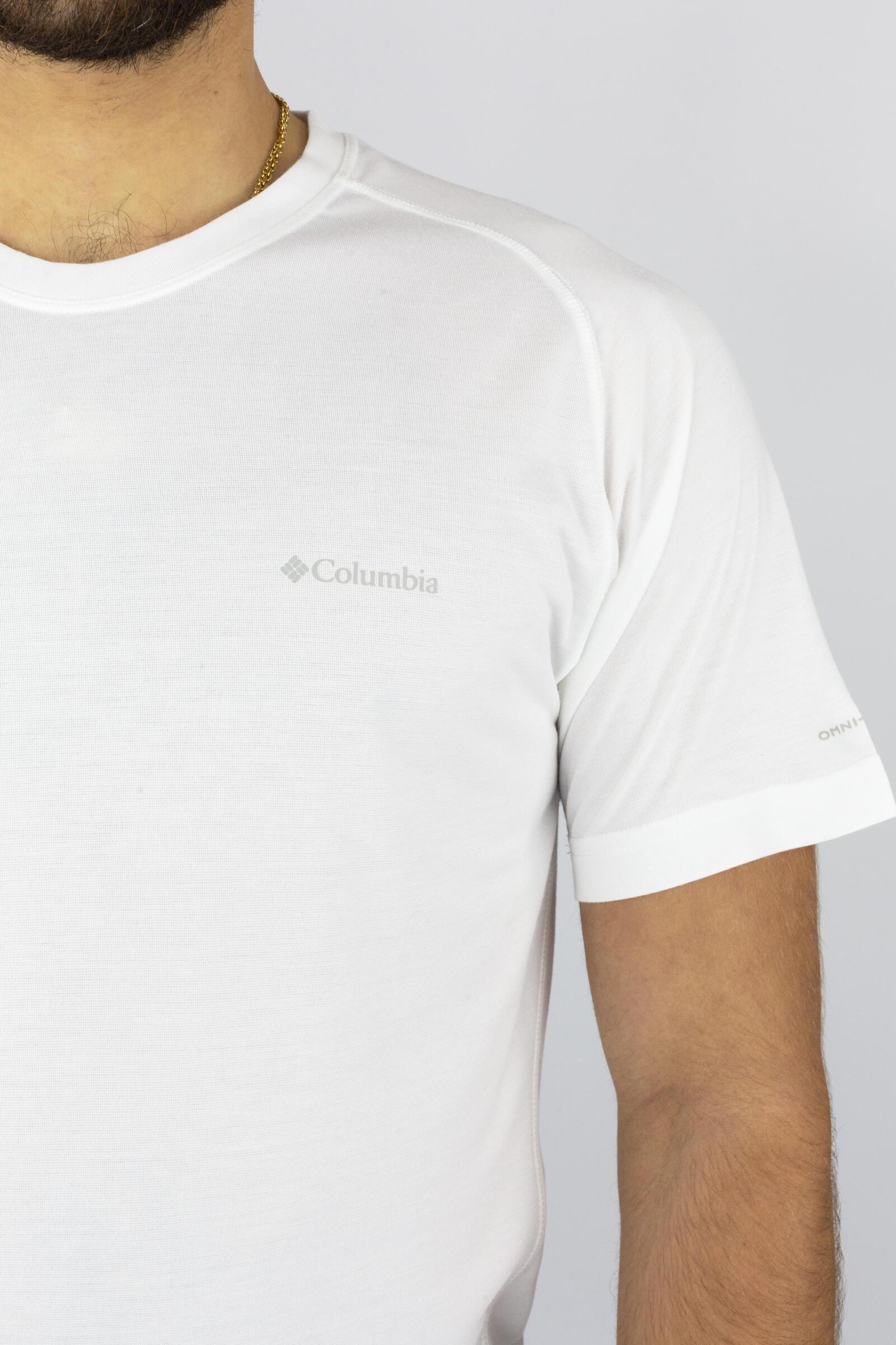 Columbia Camiseta Deportiva De Manga Corta Mountain Tech Iii Blanco 4/4