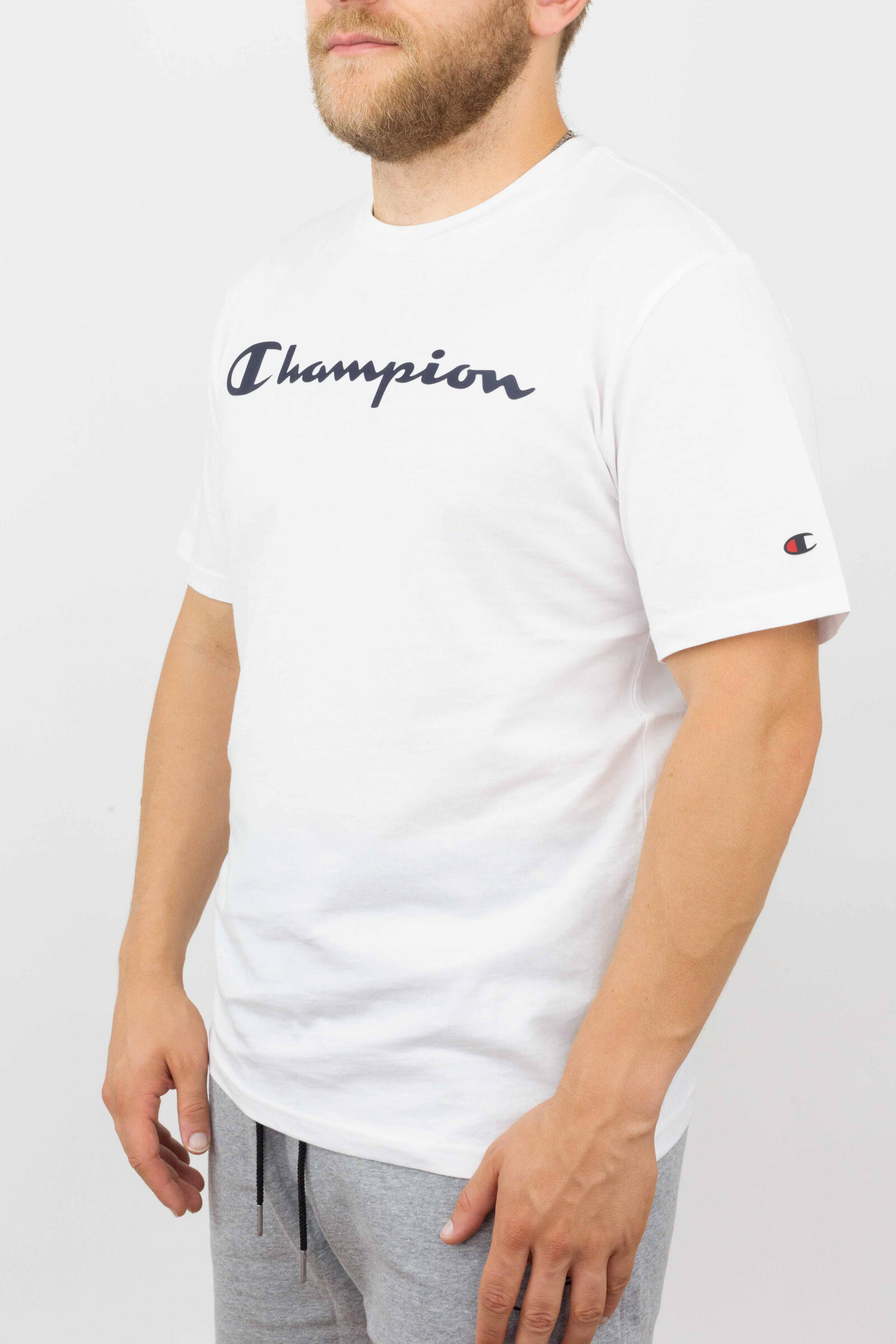 Champion Camiseta Champion Crew Neck Big Logo Blanco Hombre