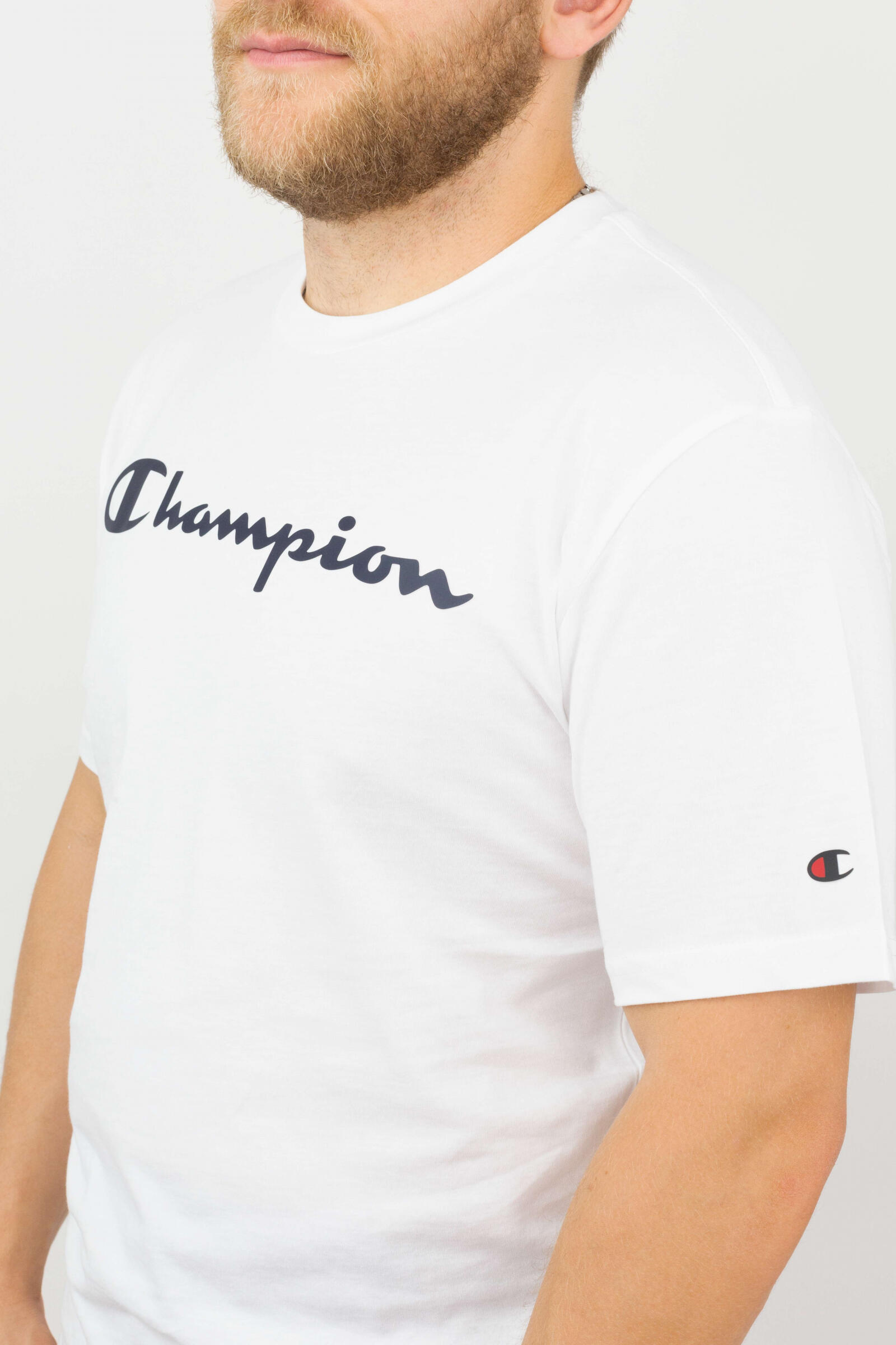Champion Camiseta Champion Crew Neck Big Logo Blanco 4/4