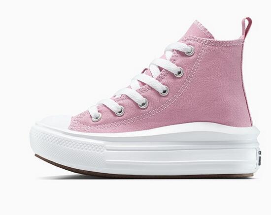 Scarpe bambina converse chuck taylor all star move platform - rosa
