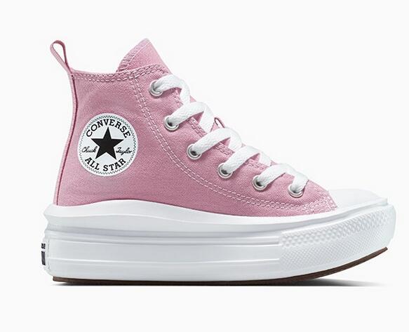 Scarpe bambina converse chuck taylor all star move platform - rosa 2/7