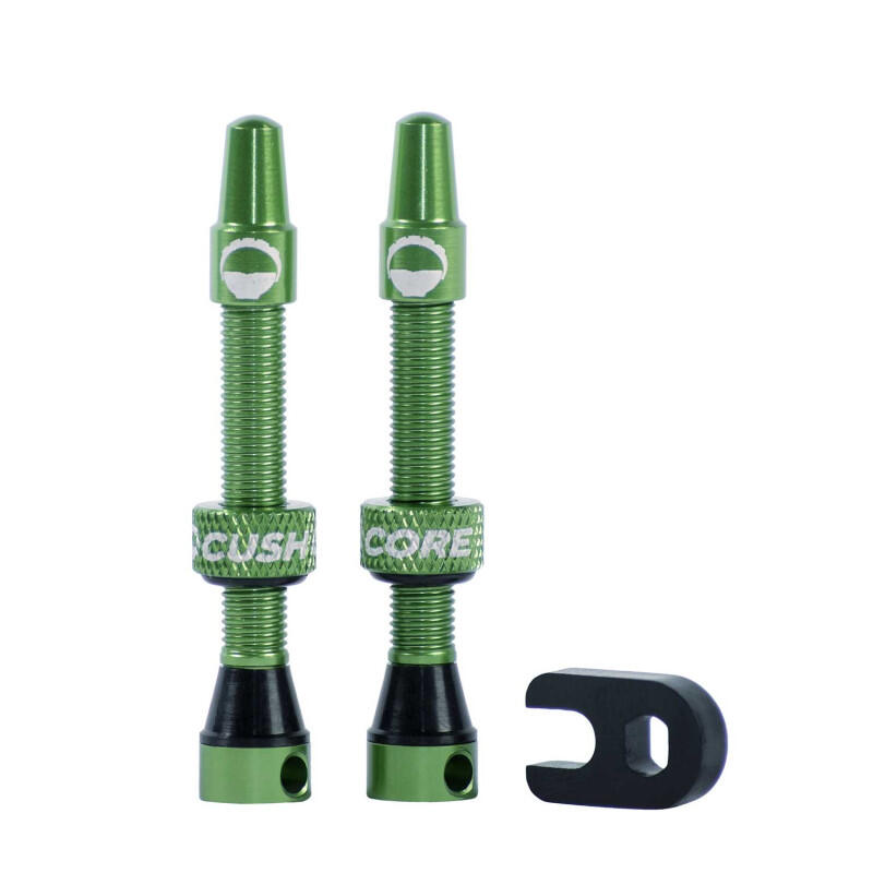 CUSHCORE Valvola tubeless Cushcore - 55 mm (coppia) - Verde