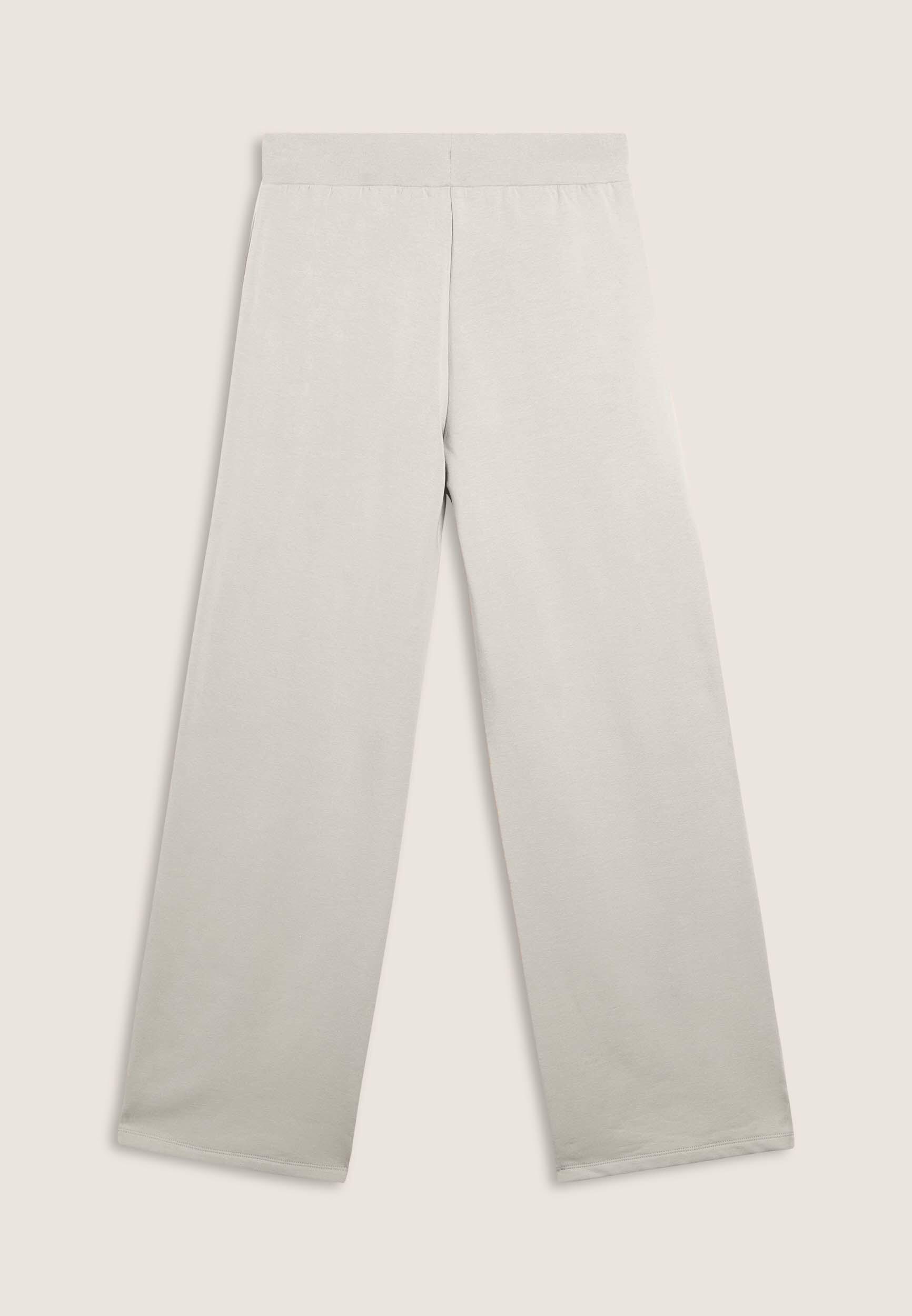 Pantaloni wide leg da donna con logo in strass bicolore 2/3
