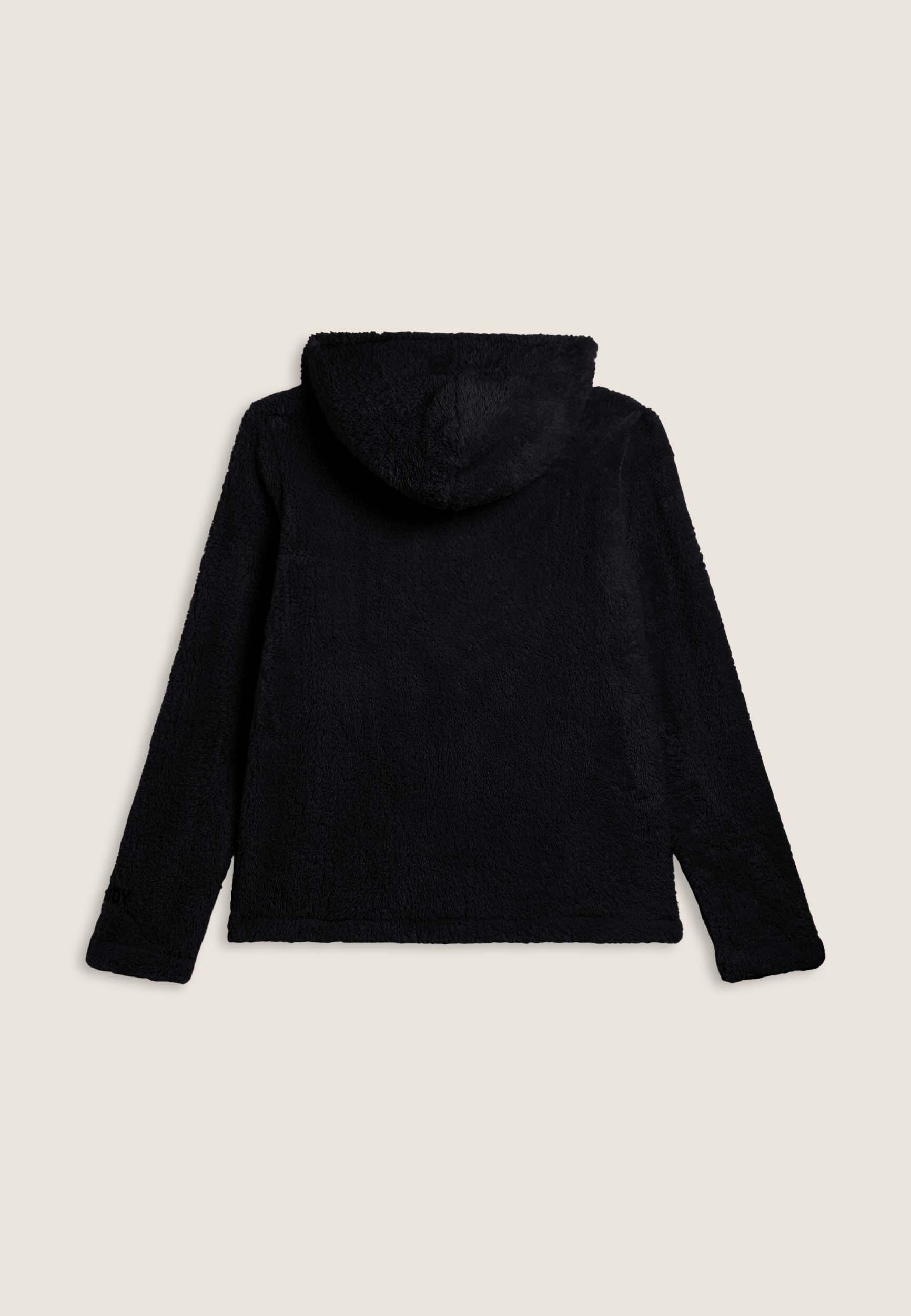 Felpa in pile sherpa con cappuccio e zip 2/3