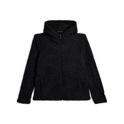 Sweat-shirt zippé en tissu Sherpa avec capuche
