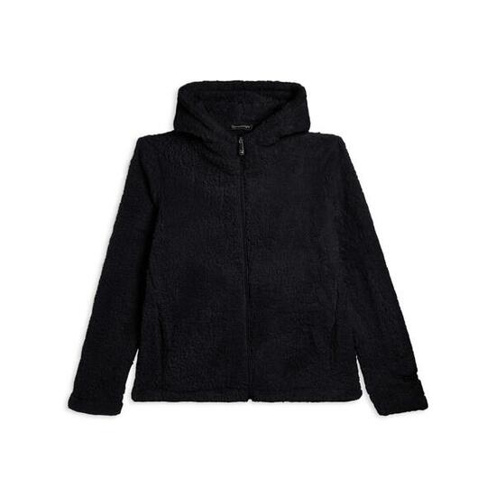 Sweat-shirt zippé en tissu Sherpa avec capuche