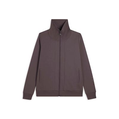 Felpa con zip e collo alto risvoltabile