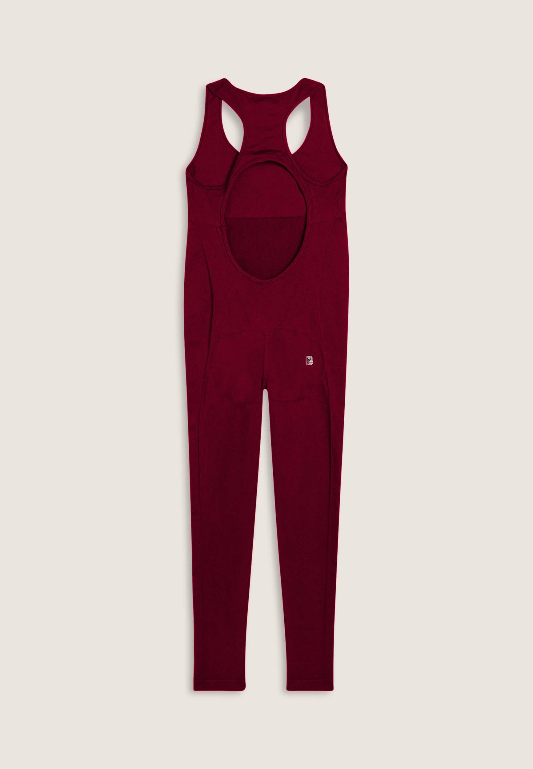 Tuta jumpsuit seamless con schiena scoperta e cuciture shaping 2/3