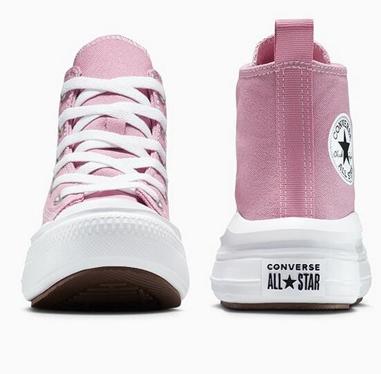 Scarpe bambina converse chuck taylor all star move platform - rosa 5/7
