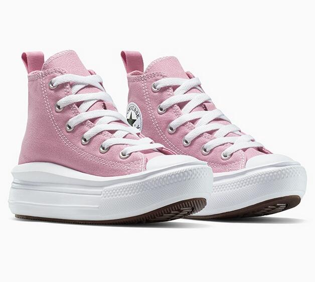 Scarpe bambina converse chuck taylor all star move platform - rosa 4/7