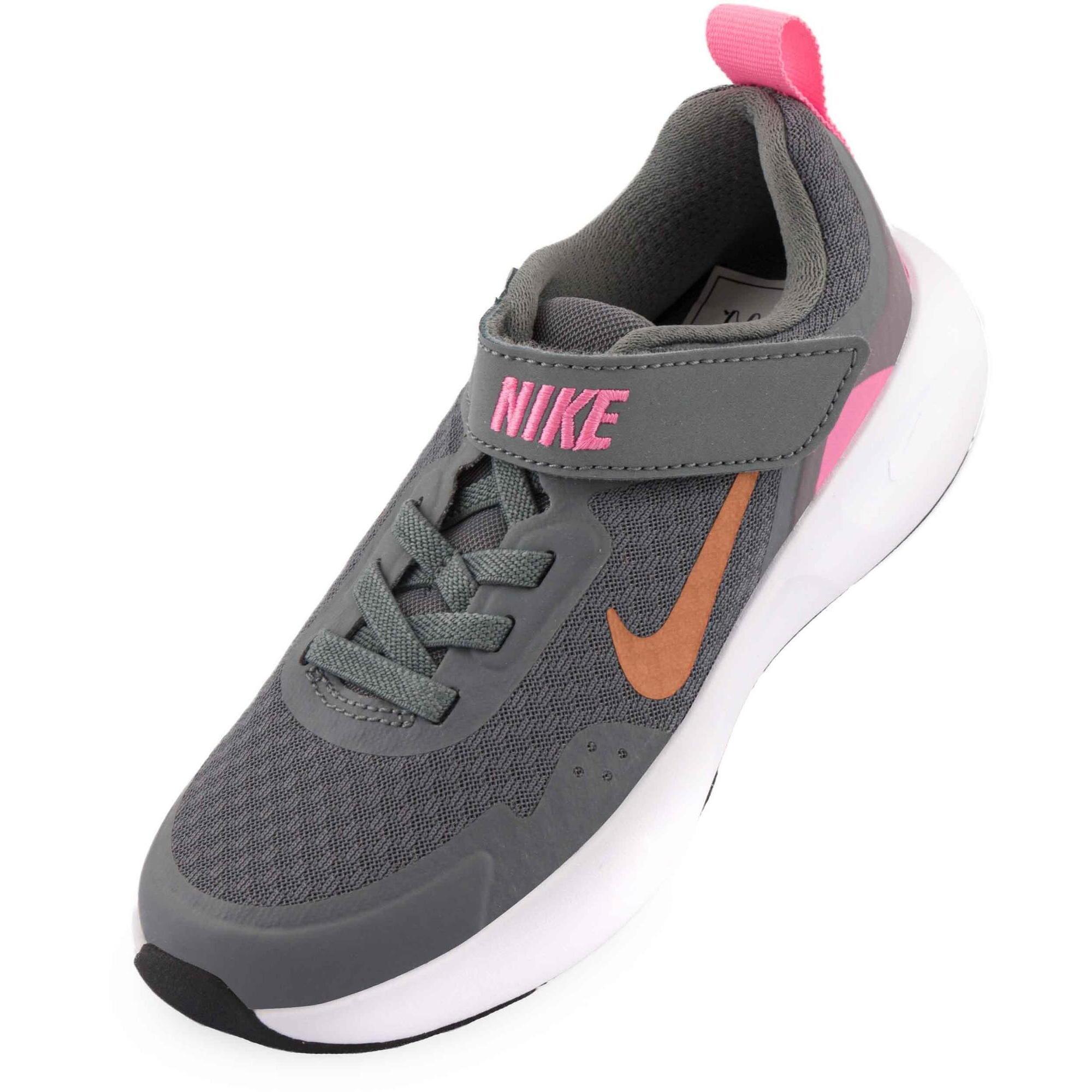 Nike - Nike Jr Wearallday Chaussures Pour Enfants Smoke Grey/metallic Copper 28 - Baskets - Gris|orange|rose - 28 Cm - Decathlon