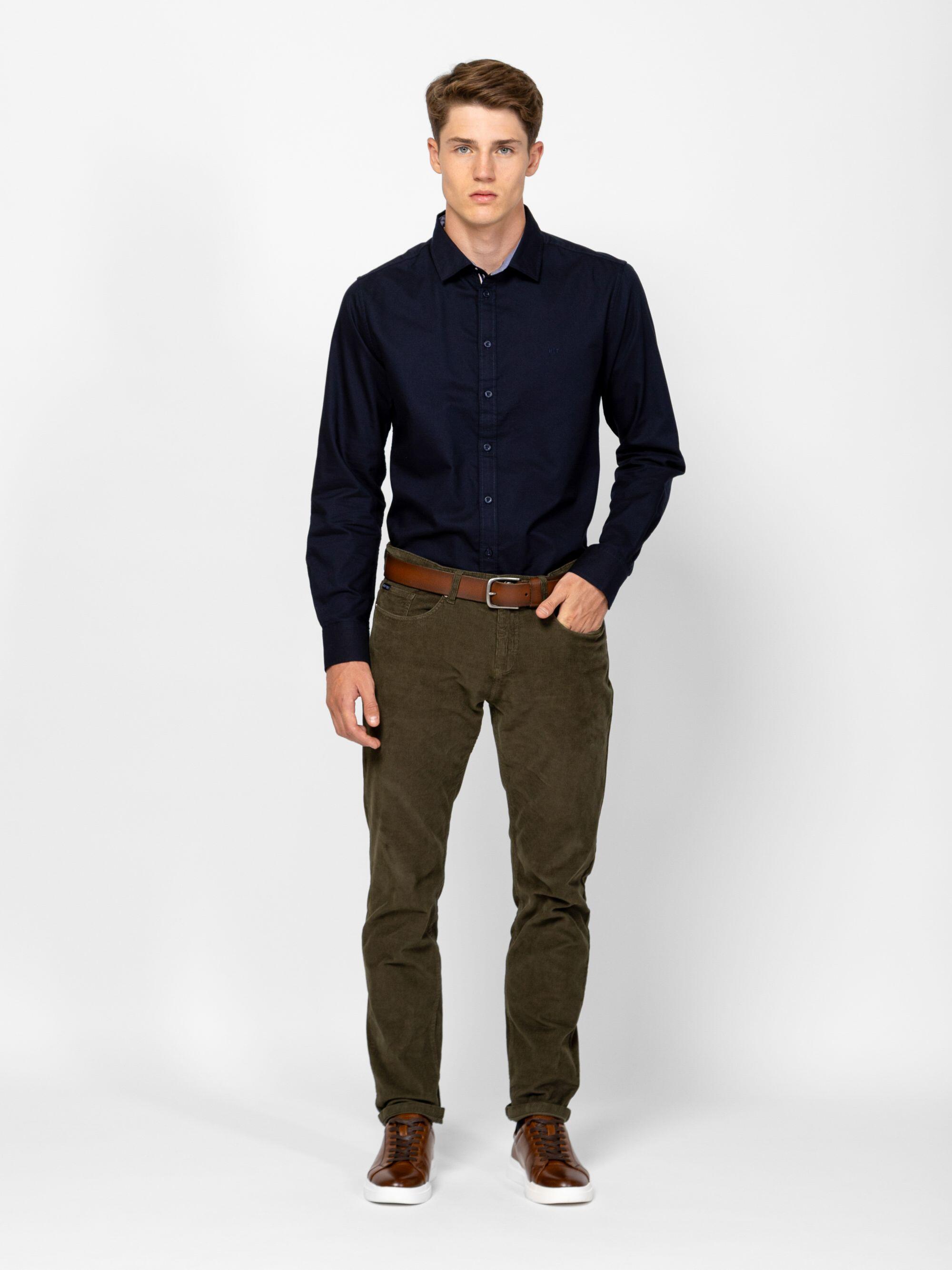 Pantaloni lungi din in pentru bărbați FUMIL