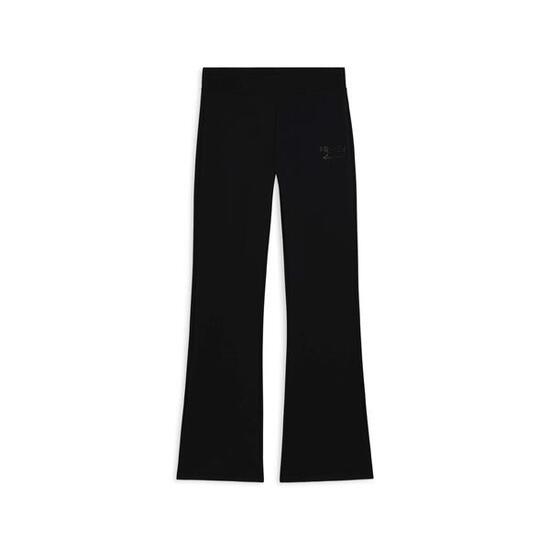 Pantaloni flare in felpa elasticizzata