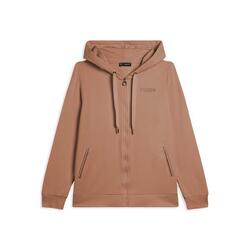 Sweat-shirt de sport zippé à capuche pour femmes, avec paillettes bicolores