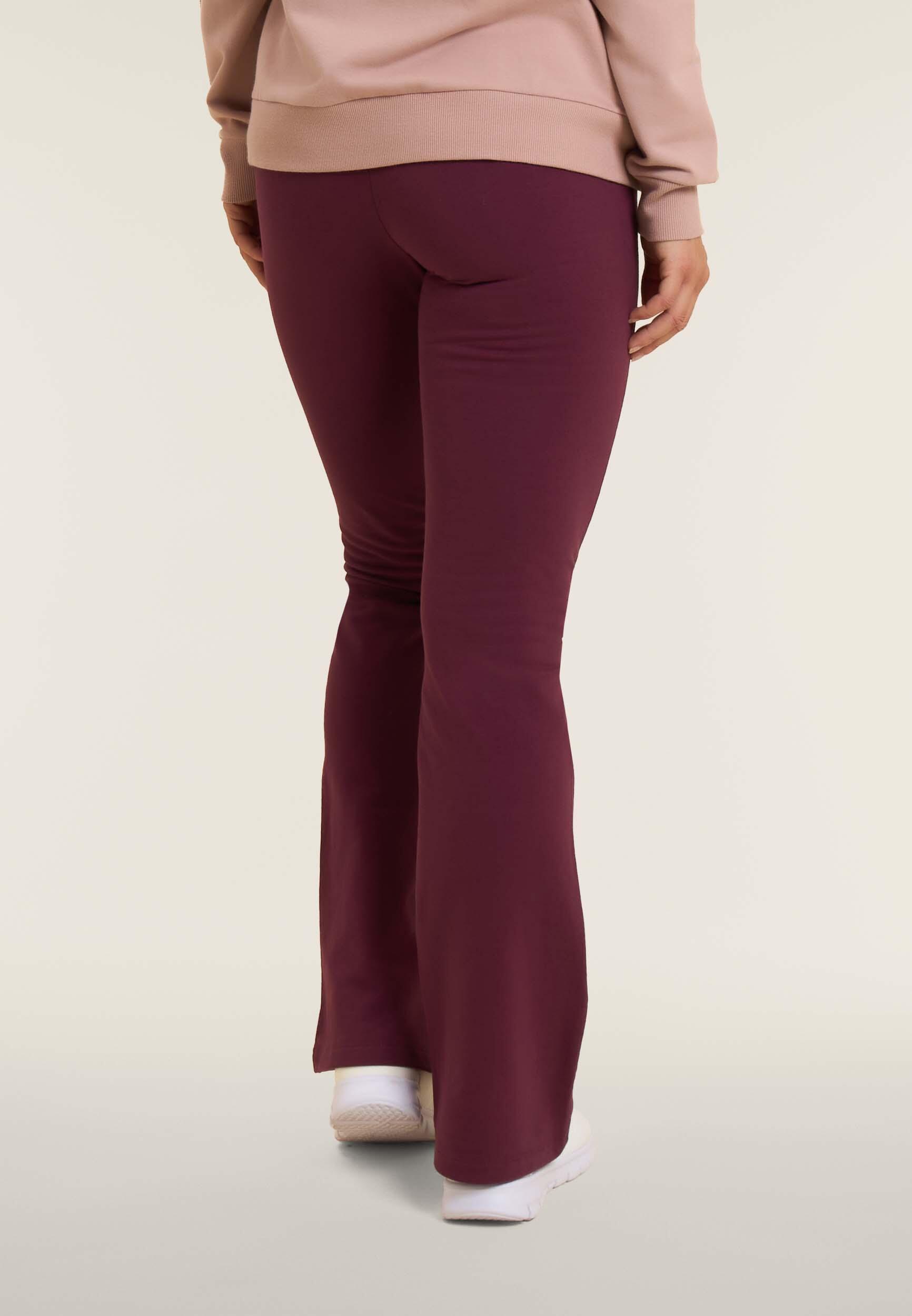 Leggings flare en molleton élastique 3/4