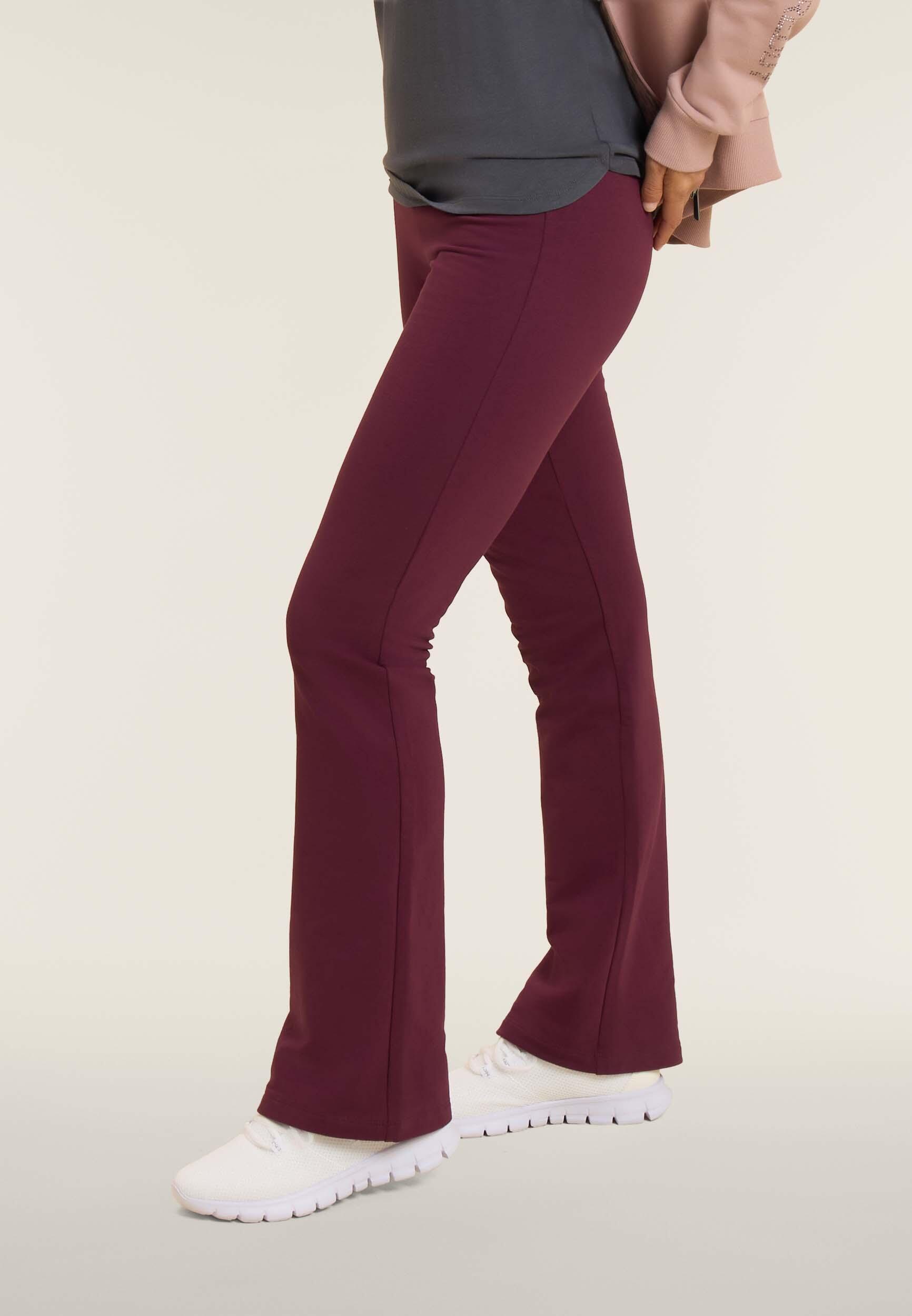 Leggings flare en molleton élastique 2/4