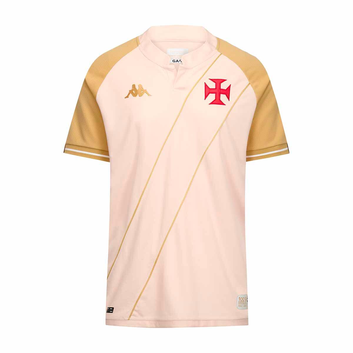 Kappa - Maillot Kombat Pro Third Homme Vasco De Gama 25/26 - Maillot Manches Courtes - Beige|multicolore - Decathlon