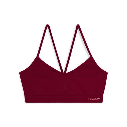 Brassière de sport sans coutures, avec bretelles croisées