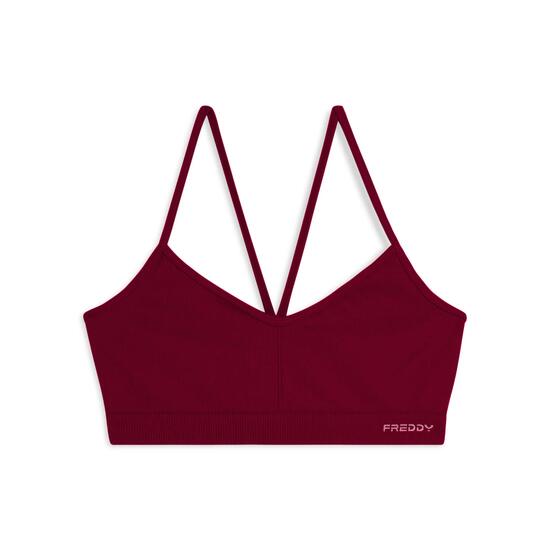 Brassière de sport sans coutures, avec bretelles croisées