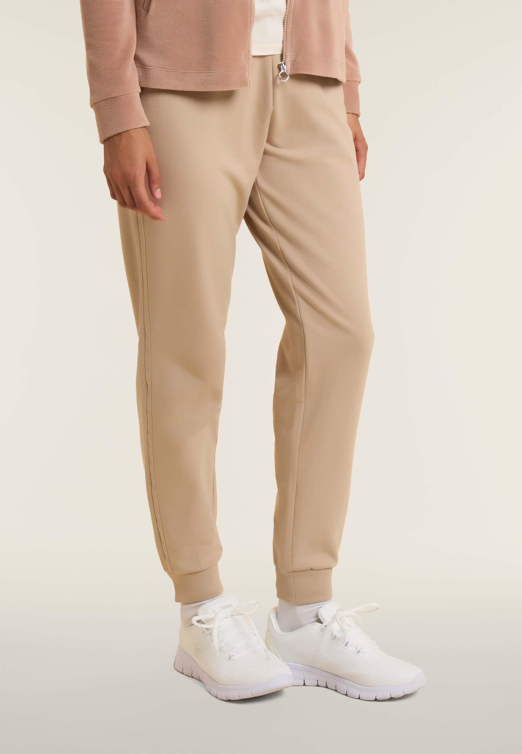 Pantaloni con fondo a costina e bande logate 2/4