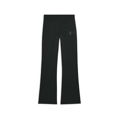 Pantaloni flare in felpa elasticizzata